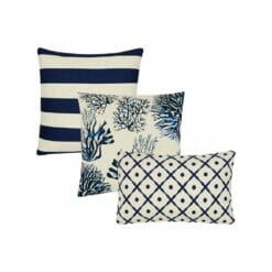 Three-piece Hamptons cushion cover set with beautiful patterns