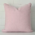 Lovely pink cushion made from linen fabric and in an elegant square size.