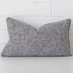 Vibrant linen cushion cover in a stylish rectangle size with grey colouring.