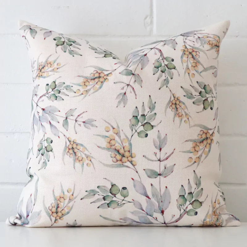 australian-botanicals-wattle-cushion-cover-45cm-x-45cm-sc821-45 Striking square cushion cover featuring a floral style on quality linen fabric.