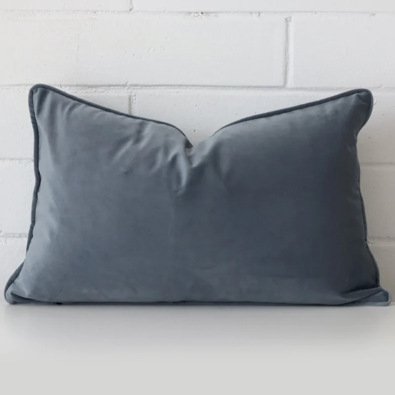 blue-grey-velvet-rectangle-cushion-cover-30cm-x-50cm-sc432-30 Lovely blue grey cushion made from velvet fabric and in an elegant rectangle size.