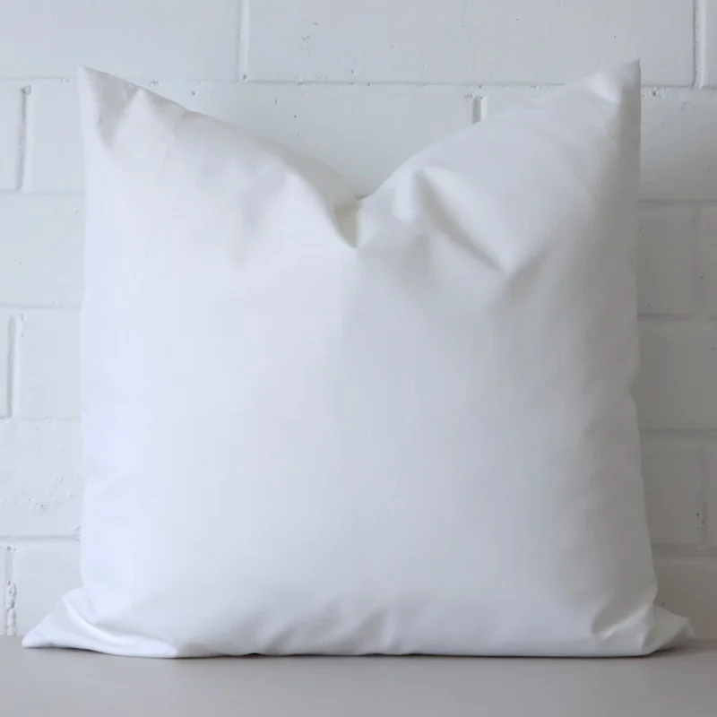 byron-waterproof-white-outdoor-cushion-cover-sc949-45 A gorgeous outdoor square cushion in white.