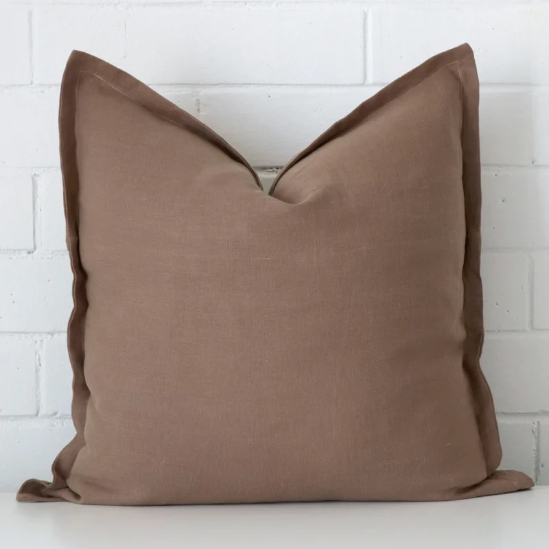 clay-linen-cushion-cover-large-sc1045-55b Lovely clay cushion made from linen fabric and in an elegant square size.