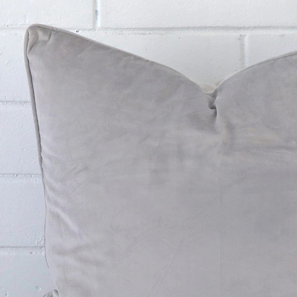 Silver Grey Velvet Cushion Cover Large