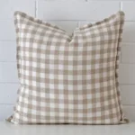 Lovely gingham cushion made from designer fabric and in an elegant square size.