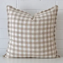 Lovely gingham cushion made from designer fabric and in an elegant square size.
