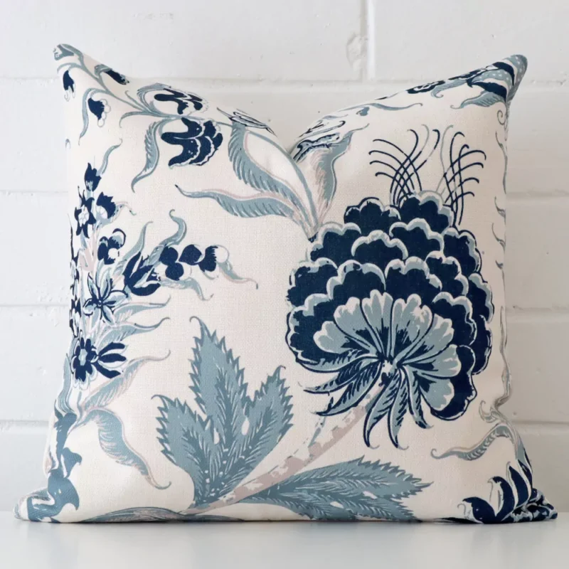 hamptons-botanical-cushion-cover-45cm-x-45cm-sc826-45 A premium linen cushion boasting a patterned design and in a square size.