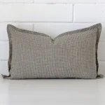 Vibrant gingham designer cushion cover in a stylish rectangle size.