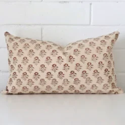 Gorgeous rectangle designer cushion cover that has a graceful floral design.