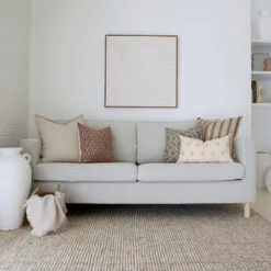 A living room looks elegant with the luka sofa set of 5 designer cushions.