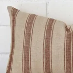 Zoomed in visual of designer rectangle cushion cover. The intricacies of its designer design are visible.