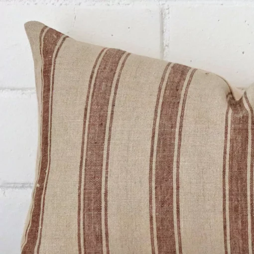 Zoomed in visual of designer rectangle cushion cover. The intricacies of its designer design are visible.