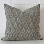 Striking square cushion cover featuring a quality designer fabric.