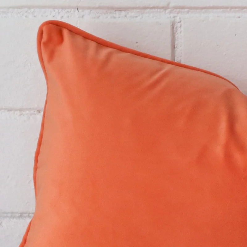 Close up shot of rectangle cushion in velvet
