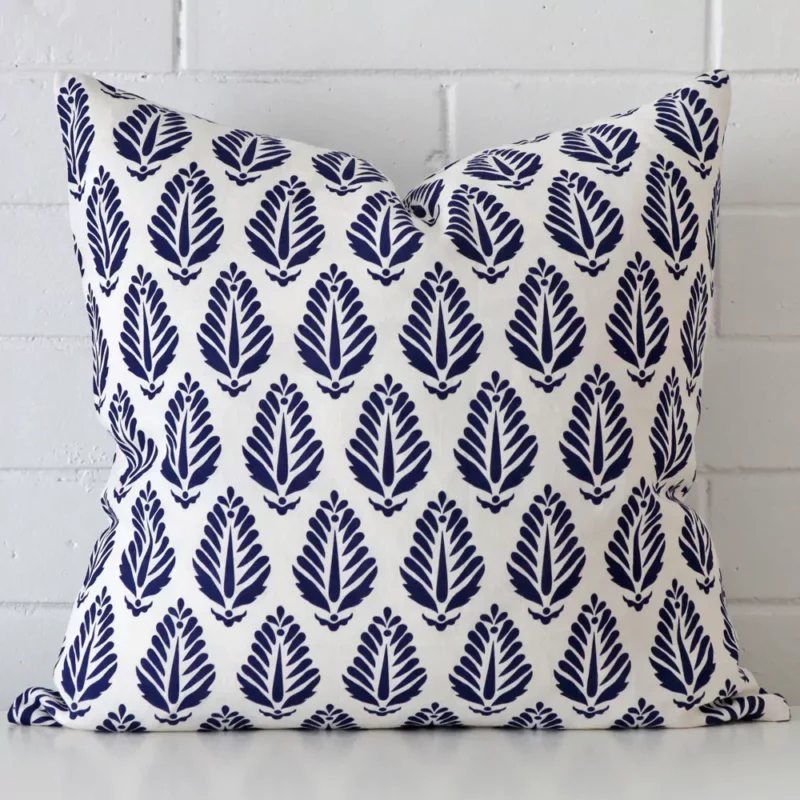 piper-linen-blue-geometric-cushion-cover-large--sc1027-55 Gorgeous square linen cushion cover that has a blue hue. It has a graceful geometric design.