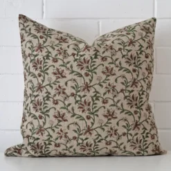 Vibrant floral designer cushion cover in a stylish square size.