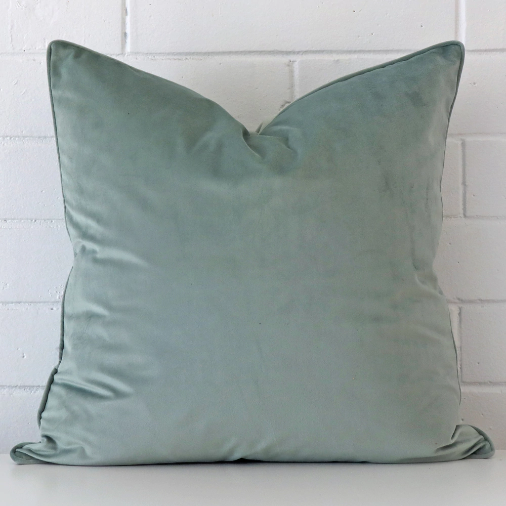 Large green hot sale velvet cushions