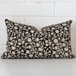 Lovely floral cushion made from designer fabric and in an elegant rectangle size.