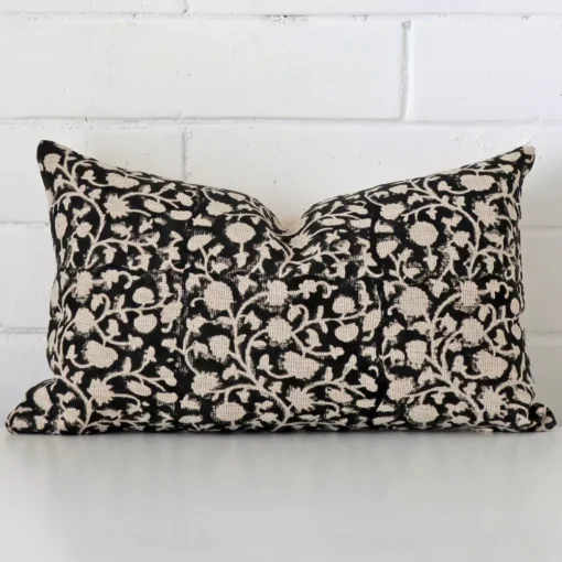 Lovely floral cushion made from designer fabric and in an elegant rectangle size.