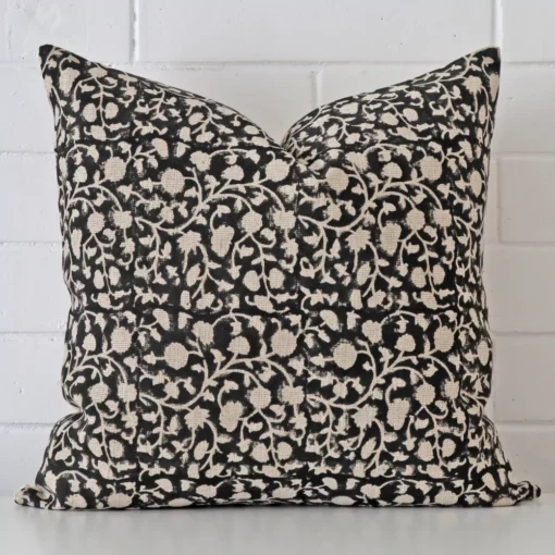 Gorgeous square designer cushion cover that has a graceful floral design.