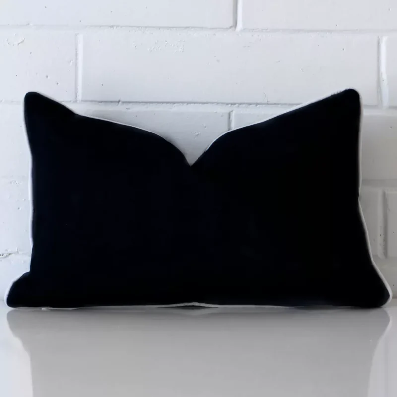 Airlie Waterproof Black Outdoor Cushion Cover – Rectangle SC903-30 An elegant outdoor cushion cover in a stylish rectangle size with black colouring.