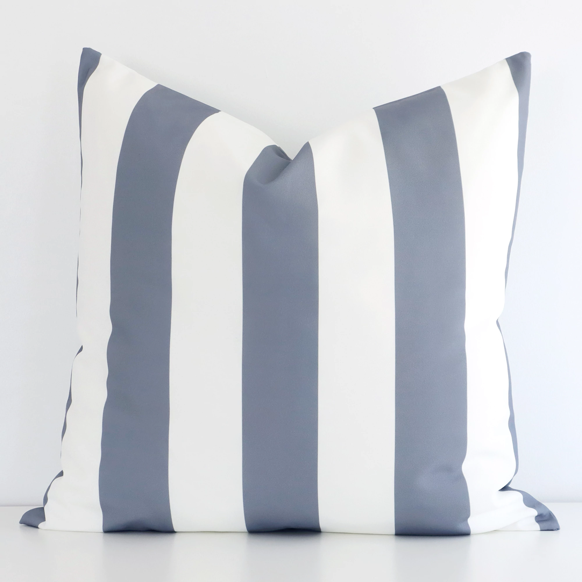Grey and white striped outdoor cushions online