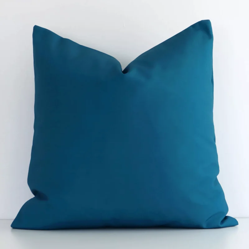 byron-waterproof-teal-outdoor-cushion-cover---sc722-45 Gorgeous square outdoor cushion cover that has a teal hue. It has a graceful solid-coloured design.