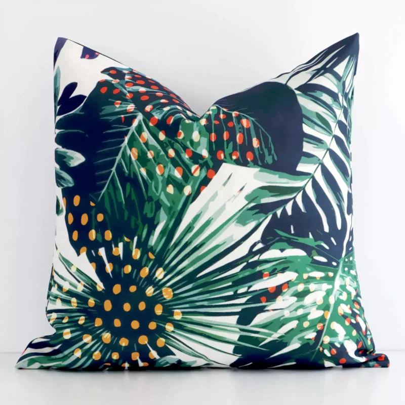 lush-tropical-waterproof-outdoor-cushion-cover---sc558-45 A superior linen colourful cushion cover yielding a tropical style and in a classy square shape.