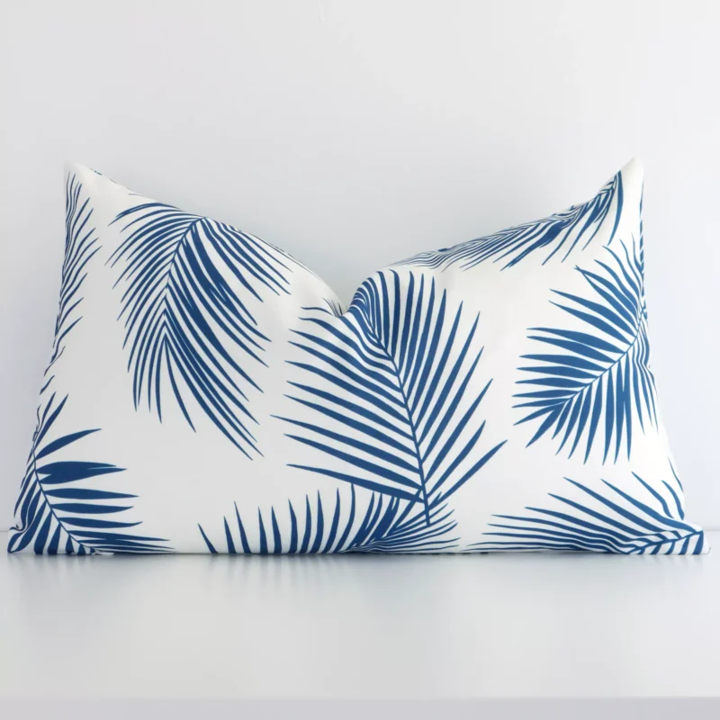 byron-palm-waterproof-rectangular-blue-outdoor-cushion-cover-rectangle-sc952-30 A stunning rectangle outdoor cushion in a blue colour. It has an exquisite palm design.