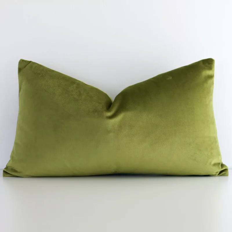 olive-green-velvet-linen-rectangular-cushion-cover---rectangle---sc504-30 A gorgeous rectangle velvet cushion in olive green. It has an eye-catching solid colour design.