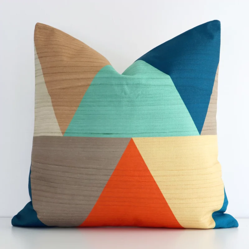 phoenix-bold-cushion-cover---45cm-x-45cm---sc186-45 Stylish geometric linen cushion cover in a square shape with colourful print.