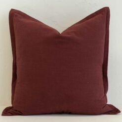 Burgundy Linen Cushion Cover - Large