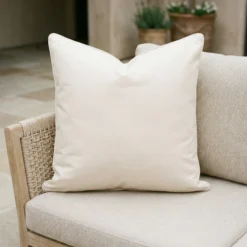 Cream Waterproof Outdoor Cushion Cover  - Large