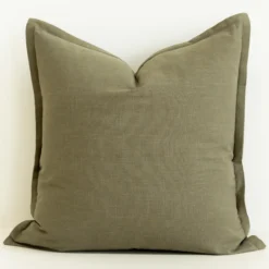 Khaki Linen Cushion Cover - Large
