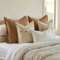 Marenca Tan Bed Cushions Set – 5 Covers