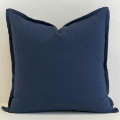 Navy Blue Linen Cushion Cover - Large