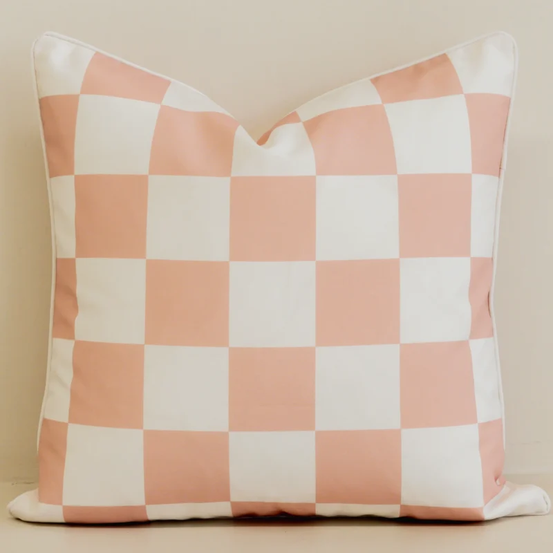 tropica-pink-waterproof-check-outdoor-cushion-cover---SC1122-45
